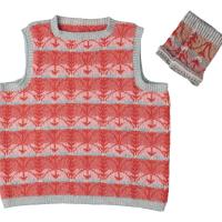 Fair Isle Slipover Weste Rose